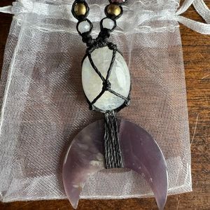 Amethyst and Opal moon choker!